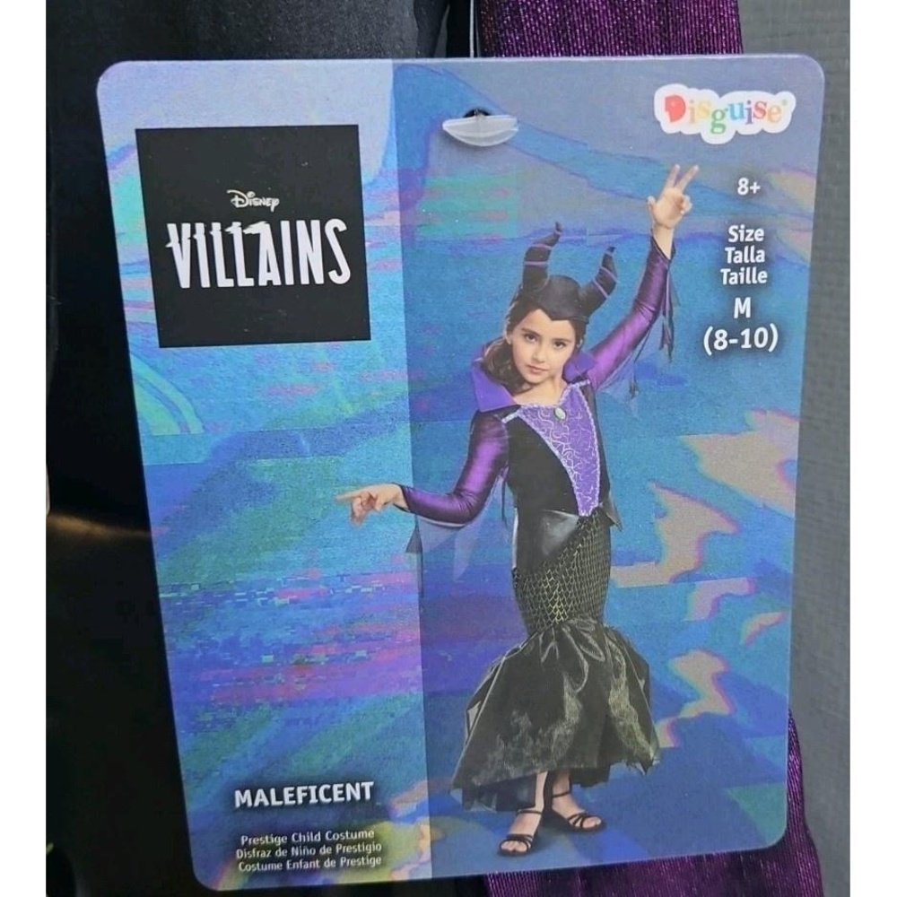 Disguise Disney Villains Maleficent Girls Purple and Black Costume - M (8-10)